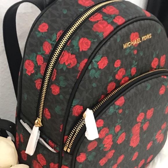 🌷Authentic MICHAEL KORS Rose Print MD Backpack🌷 - Picture 2 of 8